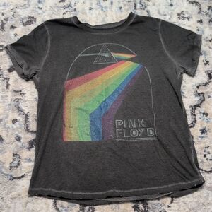 Pink Floyd Black Short Sleeve Tee with Iconic Prism Design